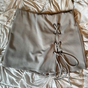 Grey mini skort